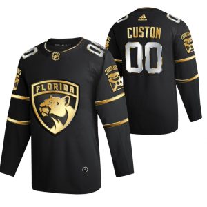 Florida Panthers Pelipaita Custom Musta 2021 Golden Edition Limited Authentic
